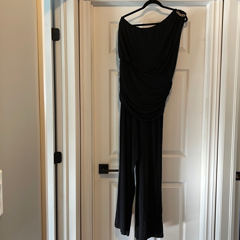 Venus  one shoulder fancy one piece jumpsuit size large new without tags